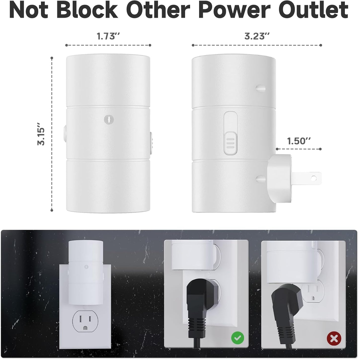 NIORSUN Dusk to Dawn Night Light Plug in,Bright Night Lights Plug Into Wall with 3 Light Modes,Ultra-Slim Design,0-100LM Dimmable Night Light for Hallway Bathroom Stairway Bedroom,White,8 Pack