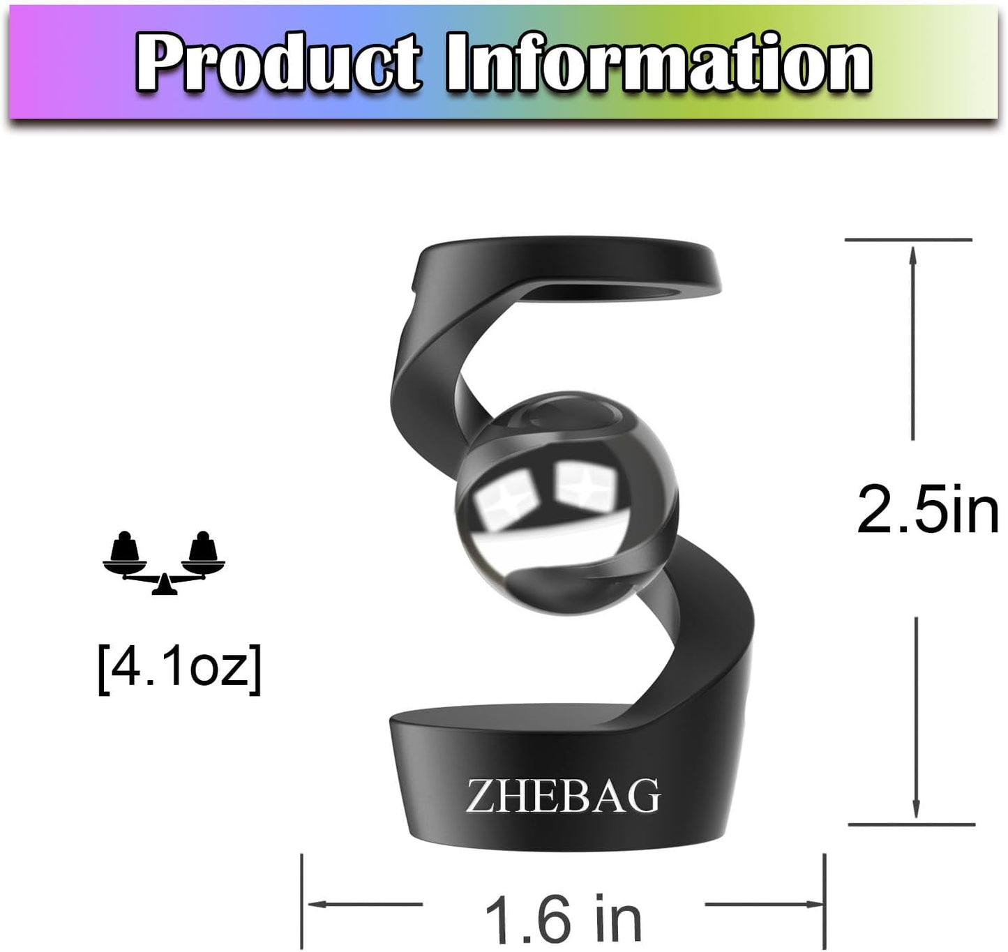 Kinetic Desk Toy, Metal Fidget Toys for Adults, Unique Optical Illusion Stress Reducing Desktop Spinning Toy, Adult Sensory Toys, Decorative Gifts for Offices and Cars(Gray-Rose Gold)