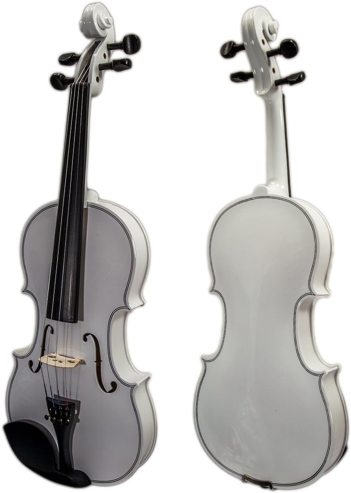 SKY Full Size VN202 Wood White Violin Beautiful Purfling with Brazilwood Bow and Lightweight Case