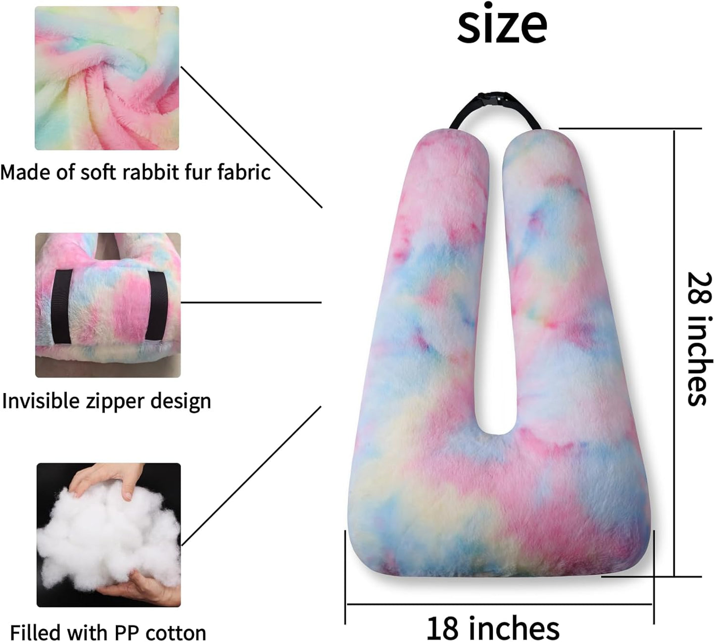 Travel Pillow Car Pillow Kid Car Sleeping The Sleeping Aid for Adults and Kids on Road Trips Kids Travel Pillow Colorful Pink