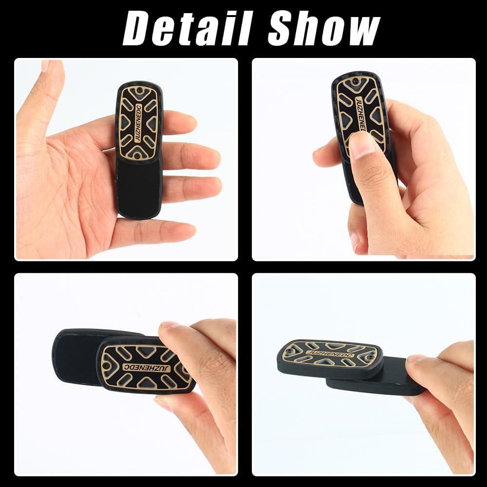 STONESTAR Carbon Fiber Fidget Slider, Trackless Fidget Slider Magnetic EDC Fidget Toy for Adults Home/Office Executive Desk Toys, ADHD/Autism (Black & Gold)