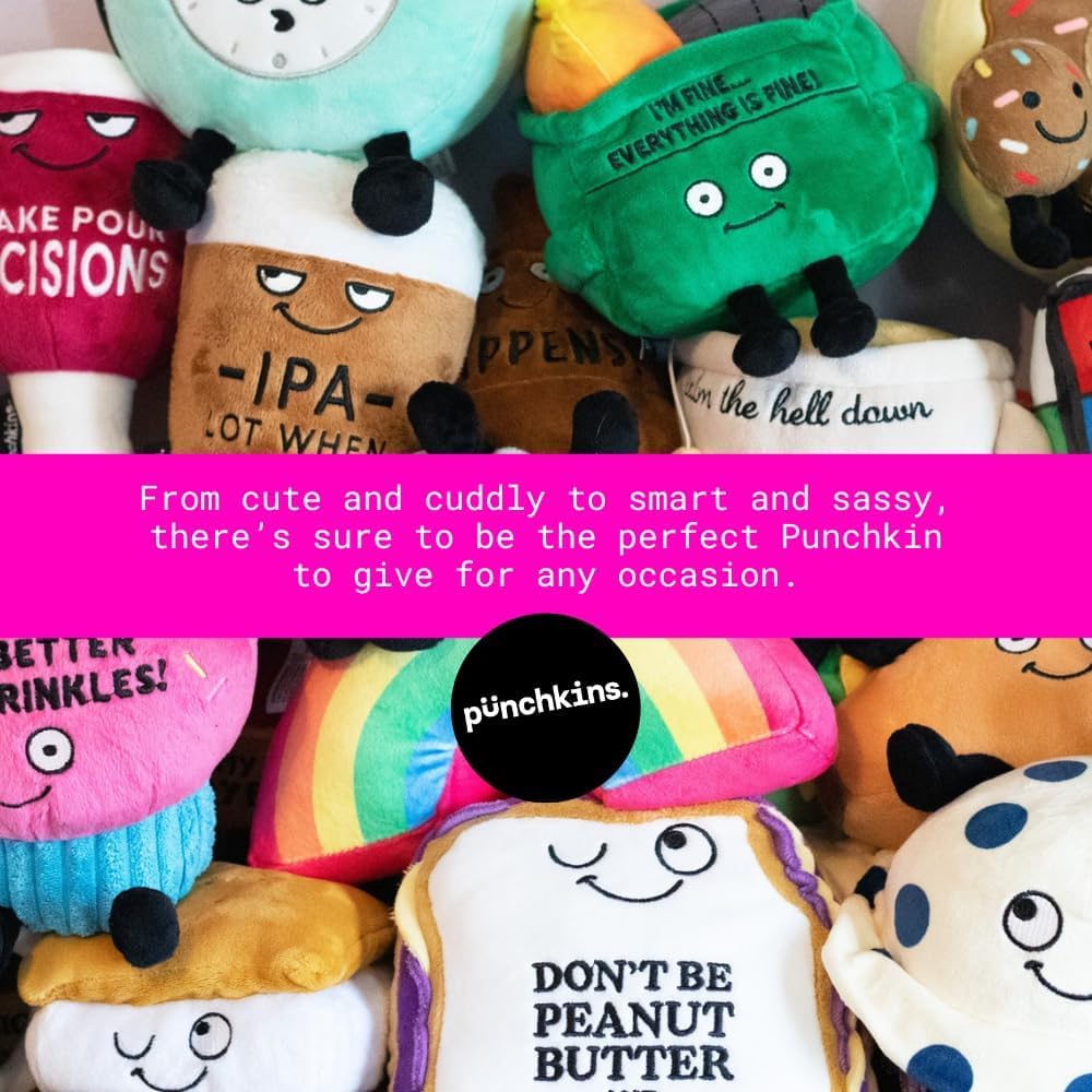 Game Block Plushie, Funny Meme Gag Gift, Comical Plush Collectible, Stocking Stuffer Present, Great for Emotional Support, Fun Desk Accessory, Weighted Base for Display