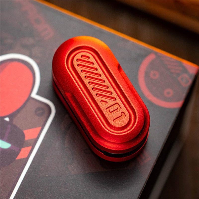 Fidget Slider EDC Adult Metal Fidget Toys ADHD Tool Anxiety Stress Relief Toys Fun Office Desk Toys Gifts for Boyfriend and Father (Red)