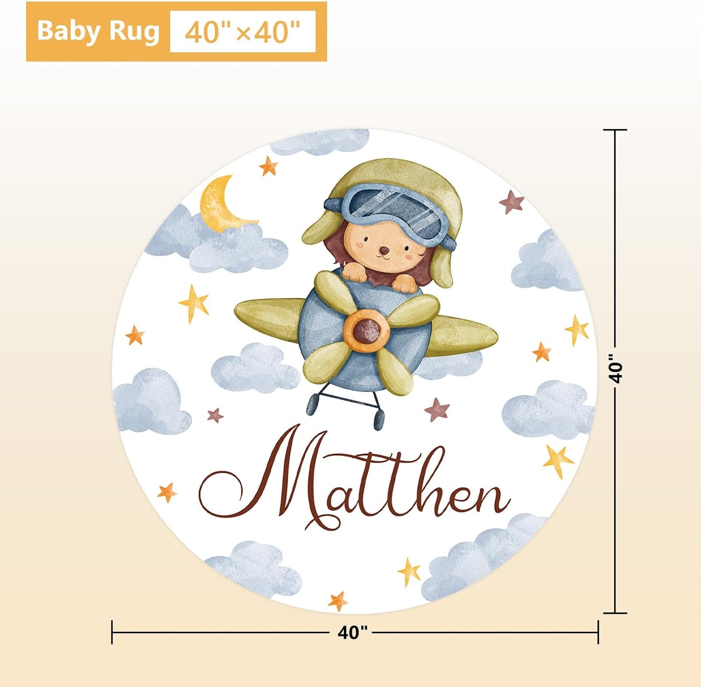 Personalized Crib Bedding Set, 5 Pcs Custom Name Nursery Bedding Set with Double Layer Flannel Blanket, Pilot Animals Baby Crib Set for Boys Girls, Customized Gifts for Toddlers Infants Babies