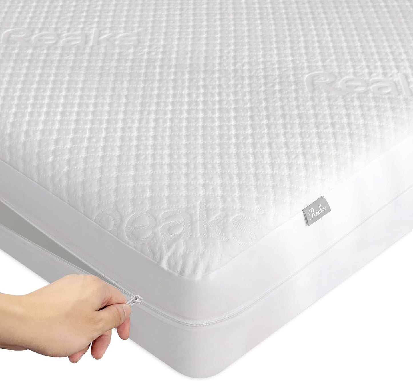 Twin XL Size Mattress Protector with Zipper - 100% Waterproof Zippered Mattress Cover - Soft & Cooling Noiseless Bed Mattress Covers - Top Removable Mattress Encasement 10-12" Deep