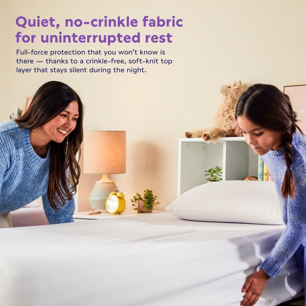 Purple Waterproof Mattress Protector – Twin, Gold-Standard Protection, Comfort-First Design, Fits Mattresses 8” to 15.5”