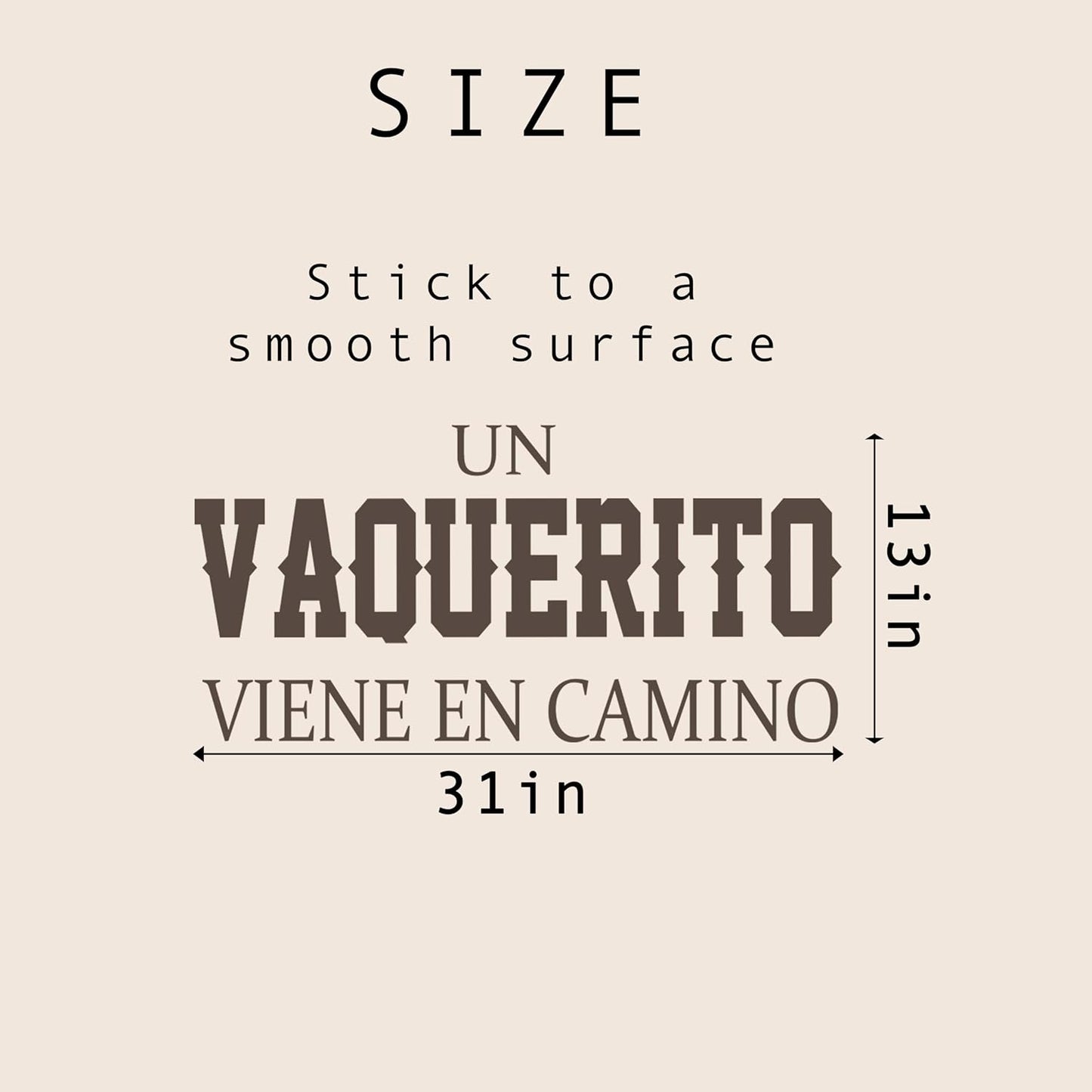 Un Vaquerito Viene En Camino Decal - Cowboy Party Decoration Decal, Baby Shower/Gender Reveal Party Decoration Supplies Wall Stickers, Cowboy Sign Balloon Arch and Party Backdrop Decor Stickers