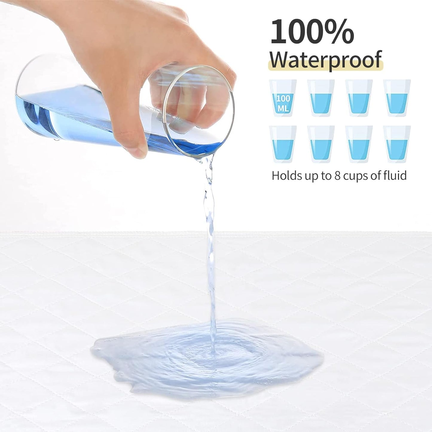 CoolShields Waterproof Bed Pads Incontinence 34'' x 36'' (1 Pack) Washable Reusable Bedwetting Mattress Protector Pad for Kids, Adults, Elderly, and Pets