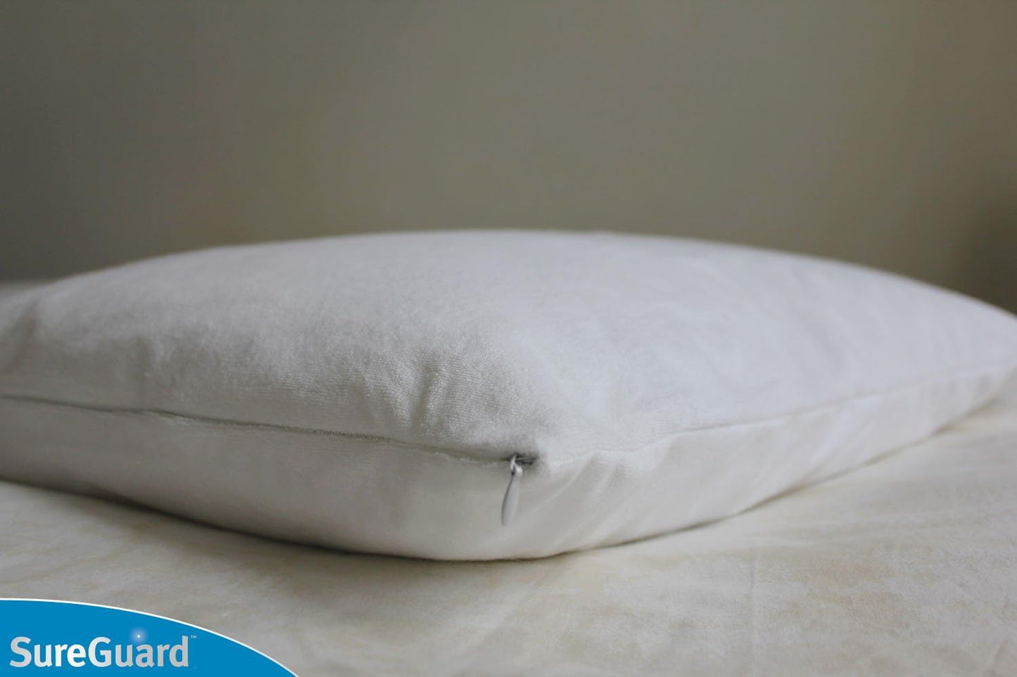 Set of 2 Euro Size SureGuard Pillow Protectors - 100% Waterproof, Bed Bug Proof, Hypoallergenic - Premium Zippered Cotton Terry Covers