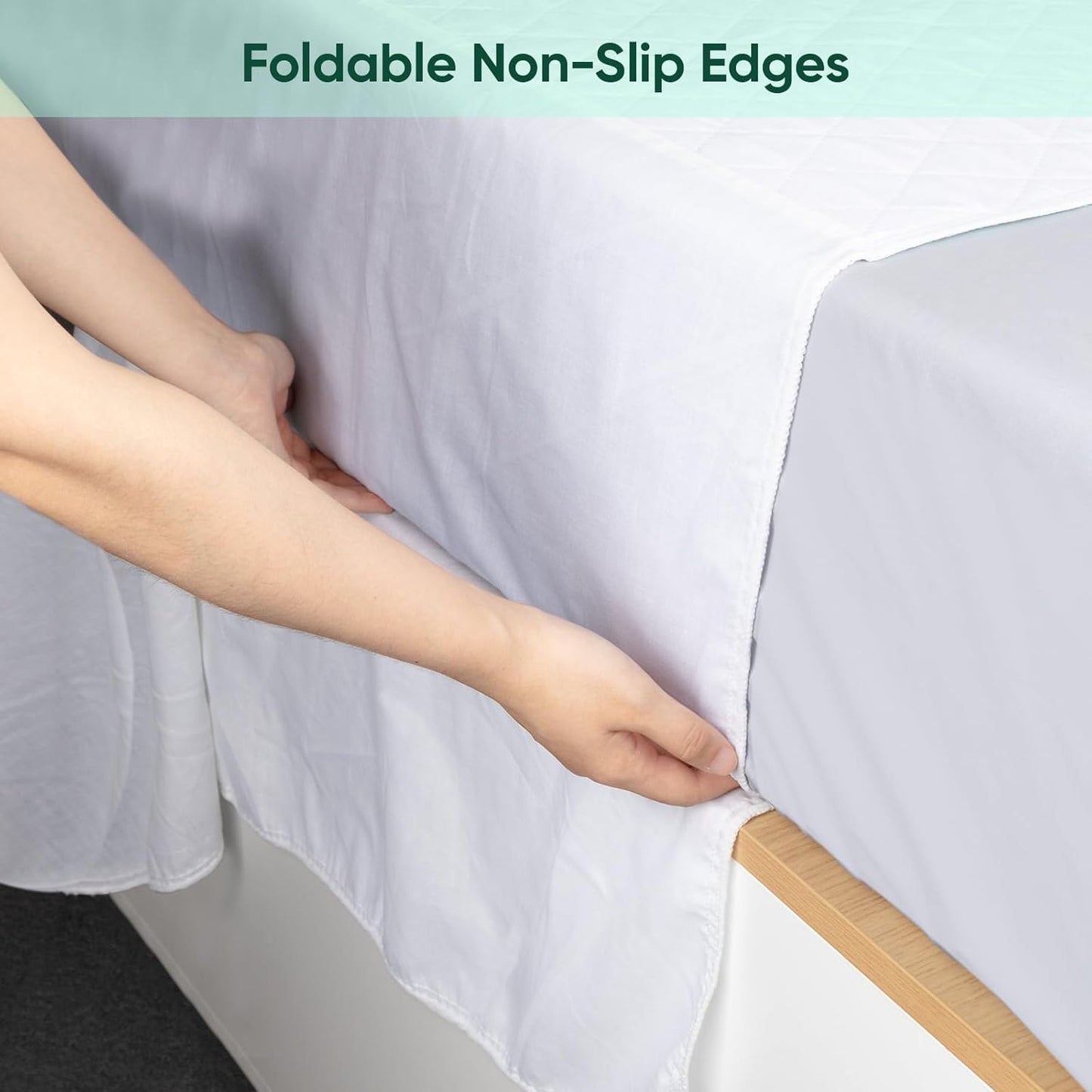 Bed Pads Washable Waterproof, King (76" x 36", Pack of 2) Incontinence Bed Pads & Pee Pads, Perfect for Kids, Adults and Elderly