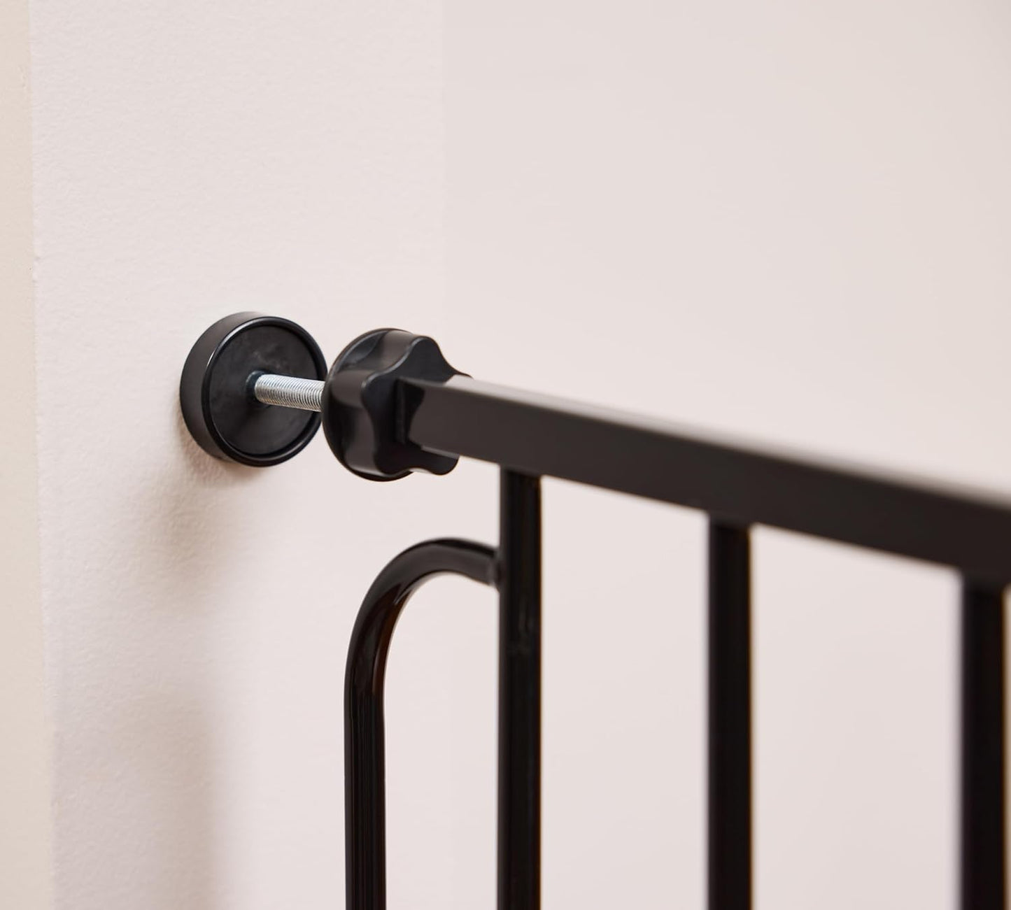 Regalo Easy Step 49-Inch Extra Wide Baby Gate, Includes 4-Inch and 12-Inch Extension Kit, 4 Pack of Pressure Mount Kit and 4 Pack of Wall Mount Kit, Black