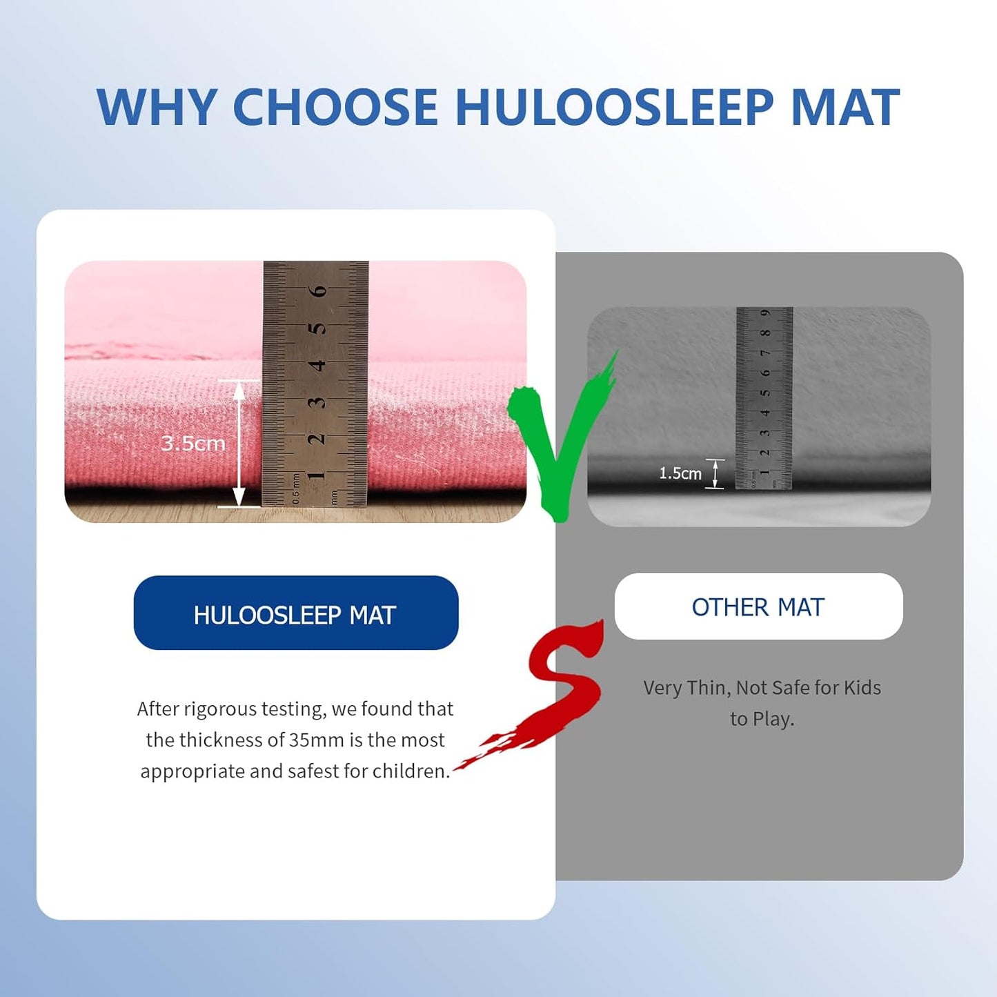 Baby Play Mat for Floor,1.3" Thick Memory Foam Tummy Time Mat for Toddlers,Infants,Kids,Water-Repellent Soft Nursery Rug,Extra Large Non Slip for Crawling&Yoga,Tatami Style for Living Room(Pink)