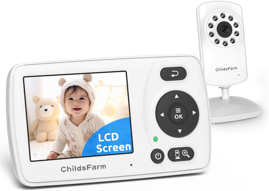 ChildsFarm Baby Monitor with Camera and Audio, Portable Travel Baby Monitor with Screen, Baby Camera Monitor No WiFi, Night Vision, VOX Mode, 1000ft Long Range, Baby Safety Monitor
