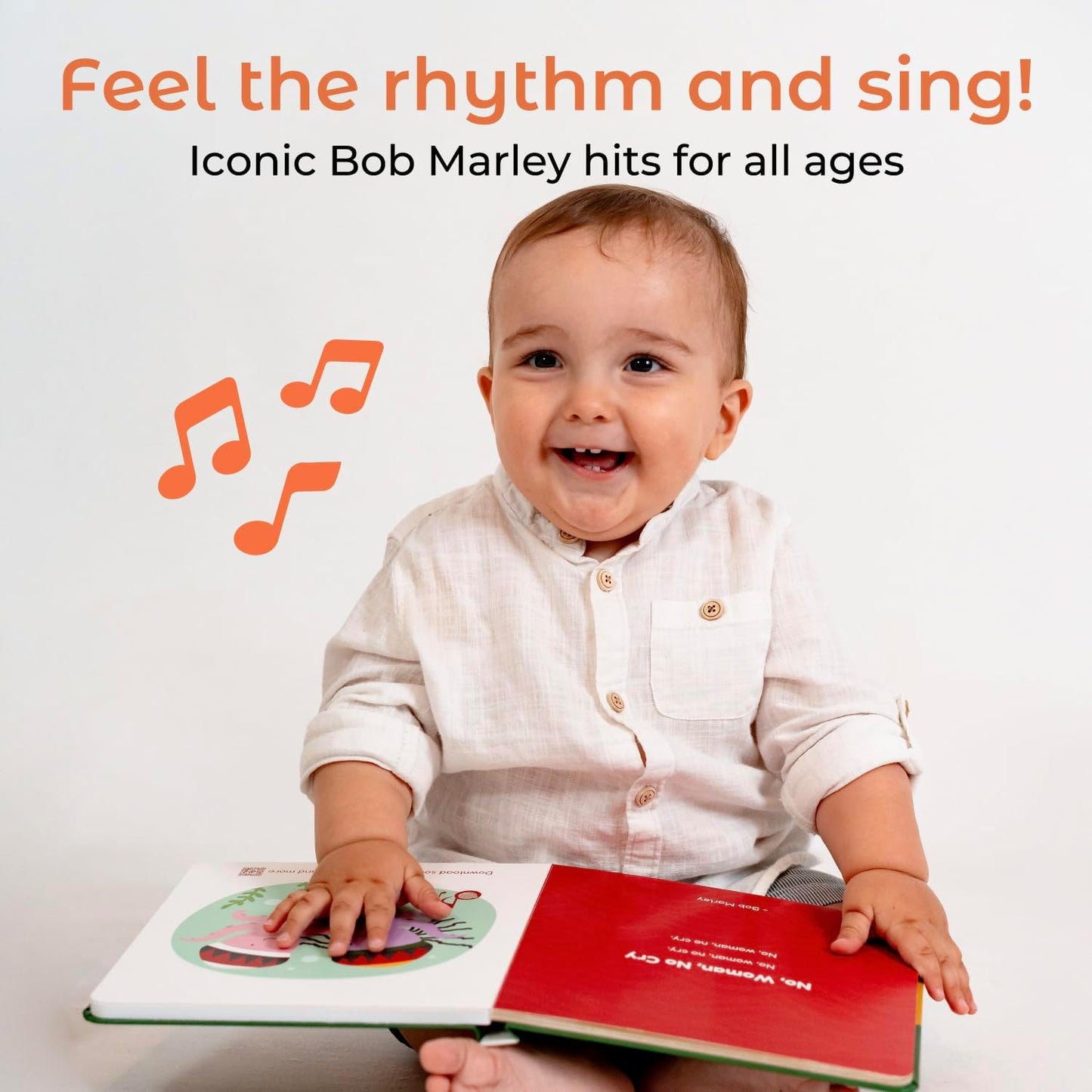 Cali's Books Reggae Musical Book for Toddlers 1-3 with Favorite Bob Marley Songs. Sound Book for Toddlers 1-3 for Kids