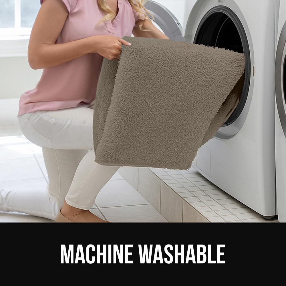 GORILLA GRIP Ultra Soft Washable Area Rug, 5x7, Stain and Slip Resistant Plush Thick Carpet for Bedroom Living Room, No Shed Floor Rugs, Pet Friendly, Dorm Essentials, Kids Nursery Home Decor, Taupe