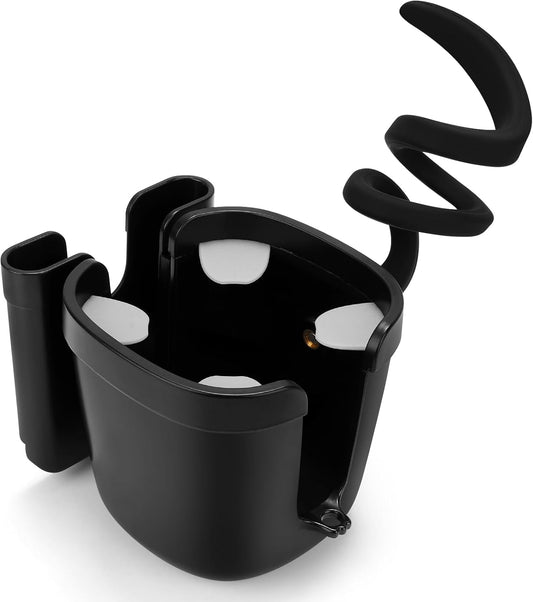 Accmor Stroller Cup Holder, Universal Cup Holder with Silicone Gooseneck Arm, Bike Cup Holder, 360° Rotatable Large Caliber Drinks Holder for Stroller, Bike, Wheelchair, Walker