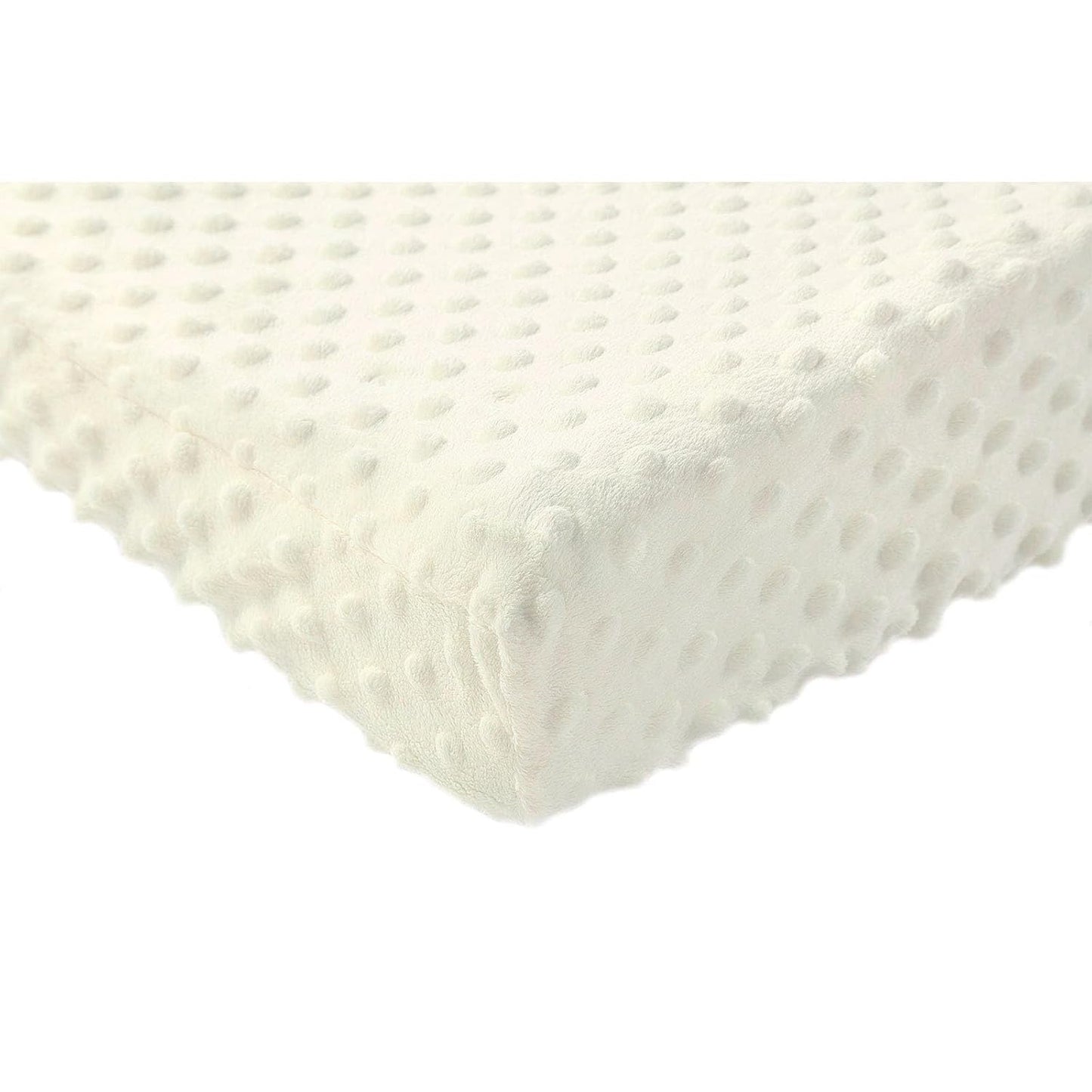 Baby Changing Pad Cover, Super Soft Plush Dot Diaper Changing Table Covers for Baby Girls and Boys, Ultra Comfortable, Safe for Babies, Fit 32"/34'' x 16" Pad (Cream Yellow)
