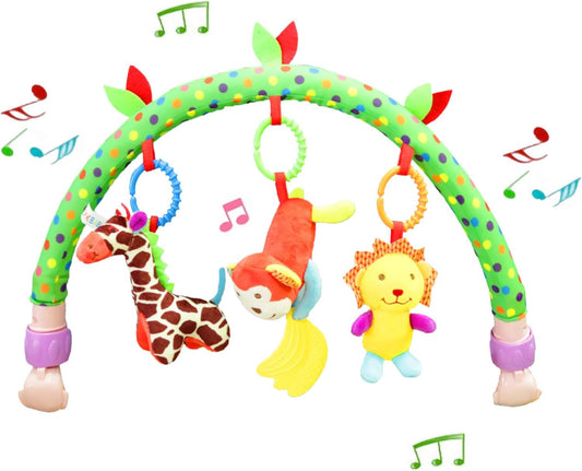 Pau1Hami1ton Baby Stroller Arch Toys, Car Seat Toys,Baby Gifts.S-19(Monkey)