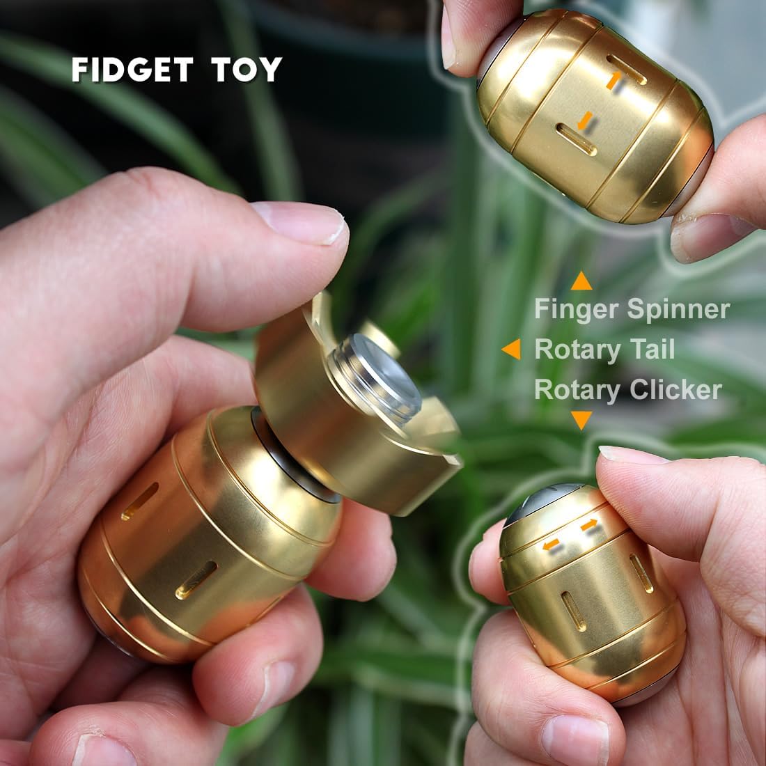 Atomic Bomb Fidget Toys, Metal Fidget Spinners, 3 in 1 Executive Desk Toy, EDC Clicker, Office Sculpture Home Decor, Stress Relief, Gifts for Teens Men Adults (Mix)