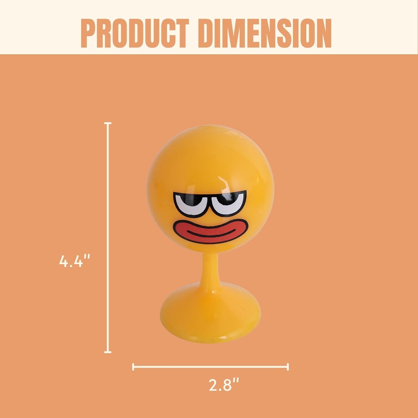 Desktop Punching Bag - 4.41 x 2.76 Inches, Light-Up Stress Relief Toy with Suction Cup Base, Eco-Friendly TPR Material, 4 Facial Expressions - Desk Toy for Anxiety and Fun