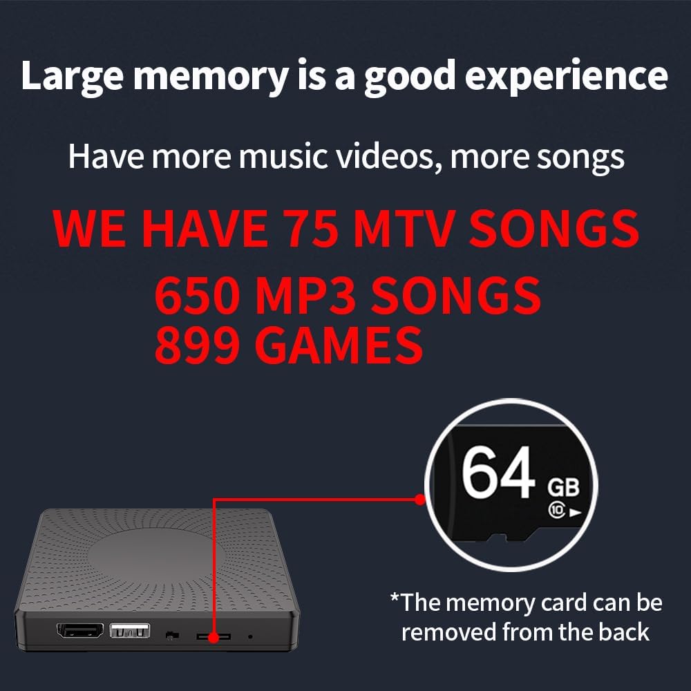 Music Dance Mat for Kids & Adults,Ideal for Fitness Dance Games,64GB Memory Card,899 Games,75 Music Videos,650 Songs.for TV use,Made of Premium Flannel,a Luxurious Gift for Children