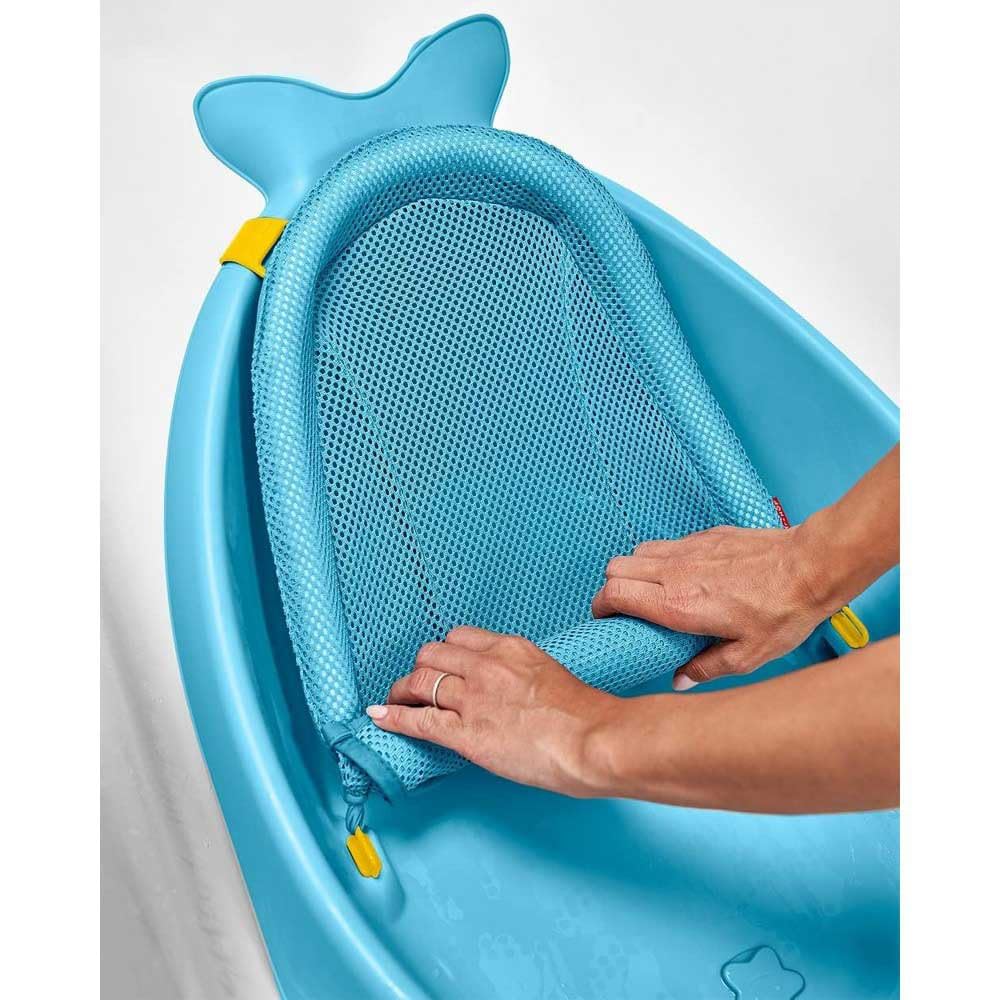 Skip Hop Infant Bath Tub 3-Stage Grow With Baby Smart Sling MOBY Bathtub Blue Age 0+