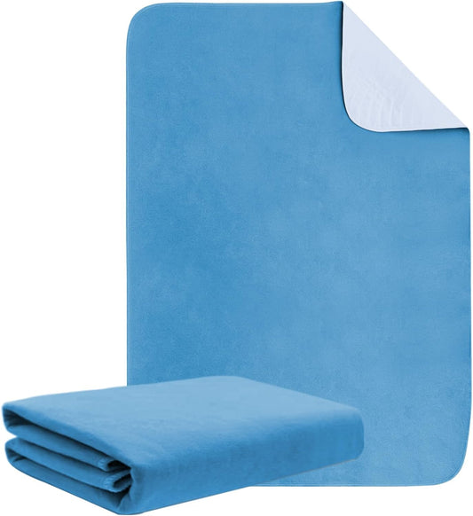 Bed Pad Washable Waterproof，Washable Underpads Incontinence Pads for Kids,Adults,Elderly,Pets,Liquid Absorption Reusable Bedwetting - Waterproof Protective Pad for Bed,Sofa (1 Pack - 34x52)