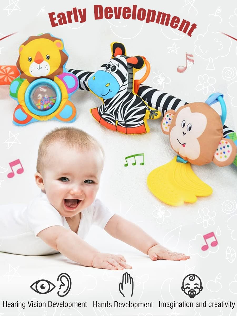 Pau1Hami1ton Baby Stroller Arch Toys, Car Seat Toys,Bouncer Toy Bar/Mobile for Bassinet,Adjustable Baby Hanging Toys Fit for Crib Bed,Stroller,Car Seat Gifts.S-19(Zebra)