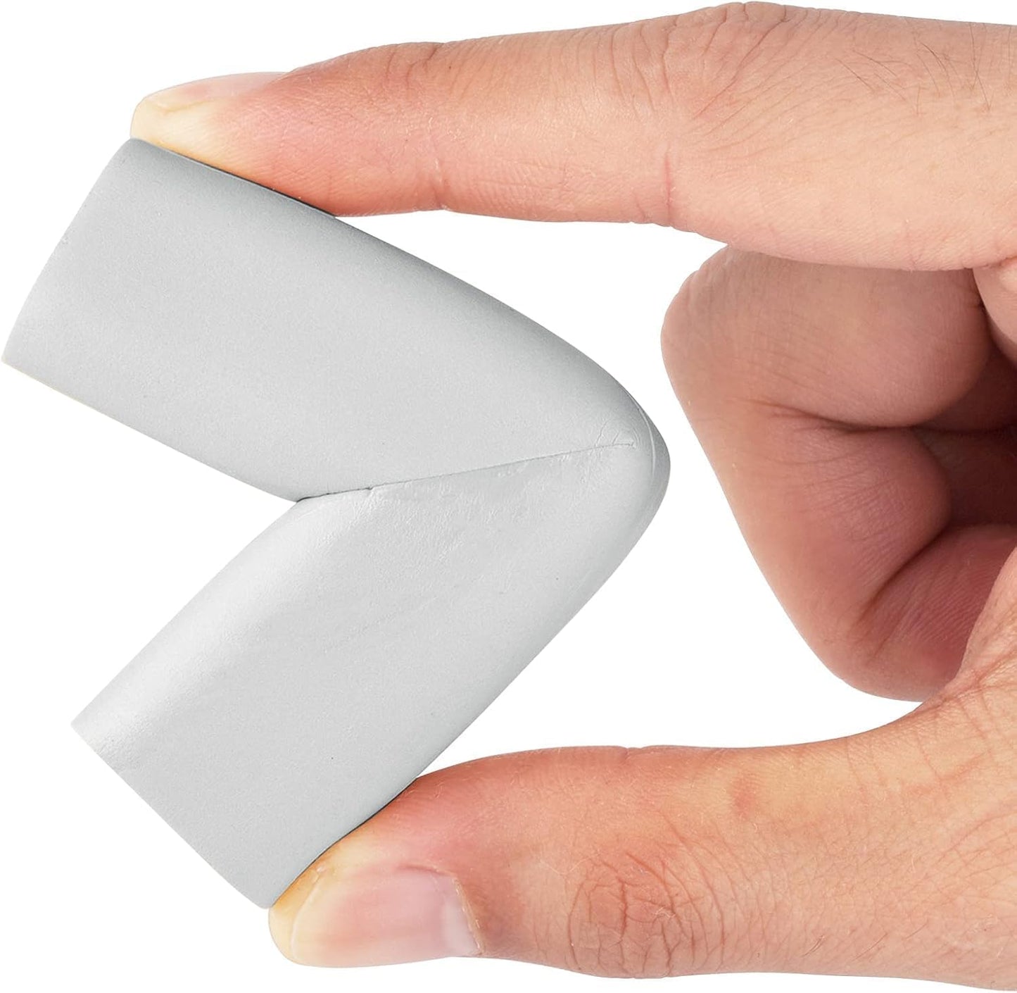 Sharp Edge & 16.2ft Furniture Safety Guards | Protective Foam Cushion | 15ft Bumper 4 Adhesive Childsafe Corners | Baby Child Proofing Foam Set and Safe for Table, Fireplace, Countertop | Gray