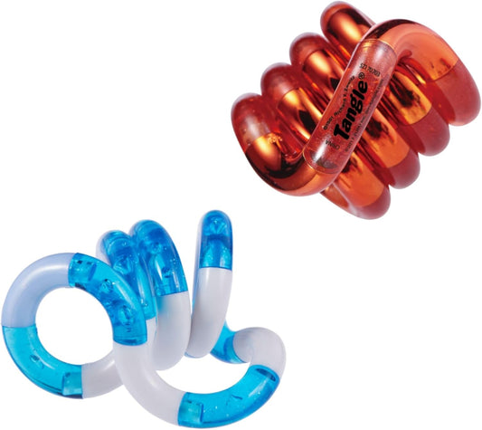 Tangle® Crush 2-Pack Fire and Ice - Twist Fidgets for Boys and Girls - Tangle Jr Fidget Toys