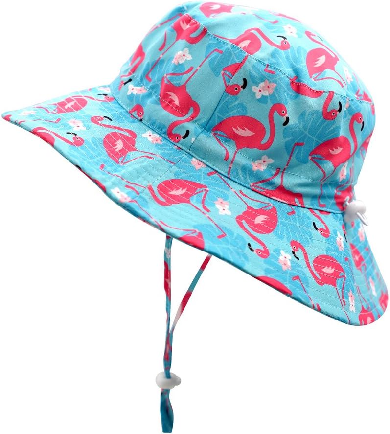 Home Prefer UPF50+ Wide Brim Sun Hat Boys Girls Sun Protection Hat Zoo Beach Swim Safari Bucket Hat for Baby Toddler Kid