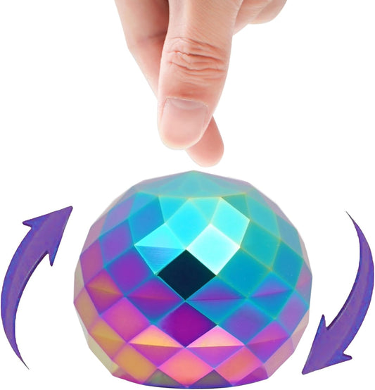 Desk-Toys for Fidget Kinetic-Cool-Gadgets: Cool-Stuff for Kid Children Teen Adult, Optical-Illusion Toy for Office School Home Women Men Christmas Stress-Relief-Gifts 180 Seconds Spinning