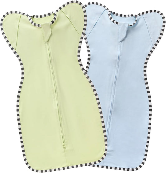 Baby Swaddle Blanket for Newborns and Infants,2-Piece Set Infant Pajamas,Bidirectional Zipper,Easy to Put On and Take Off