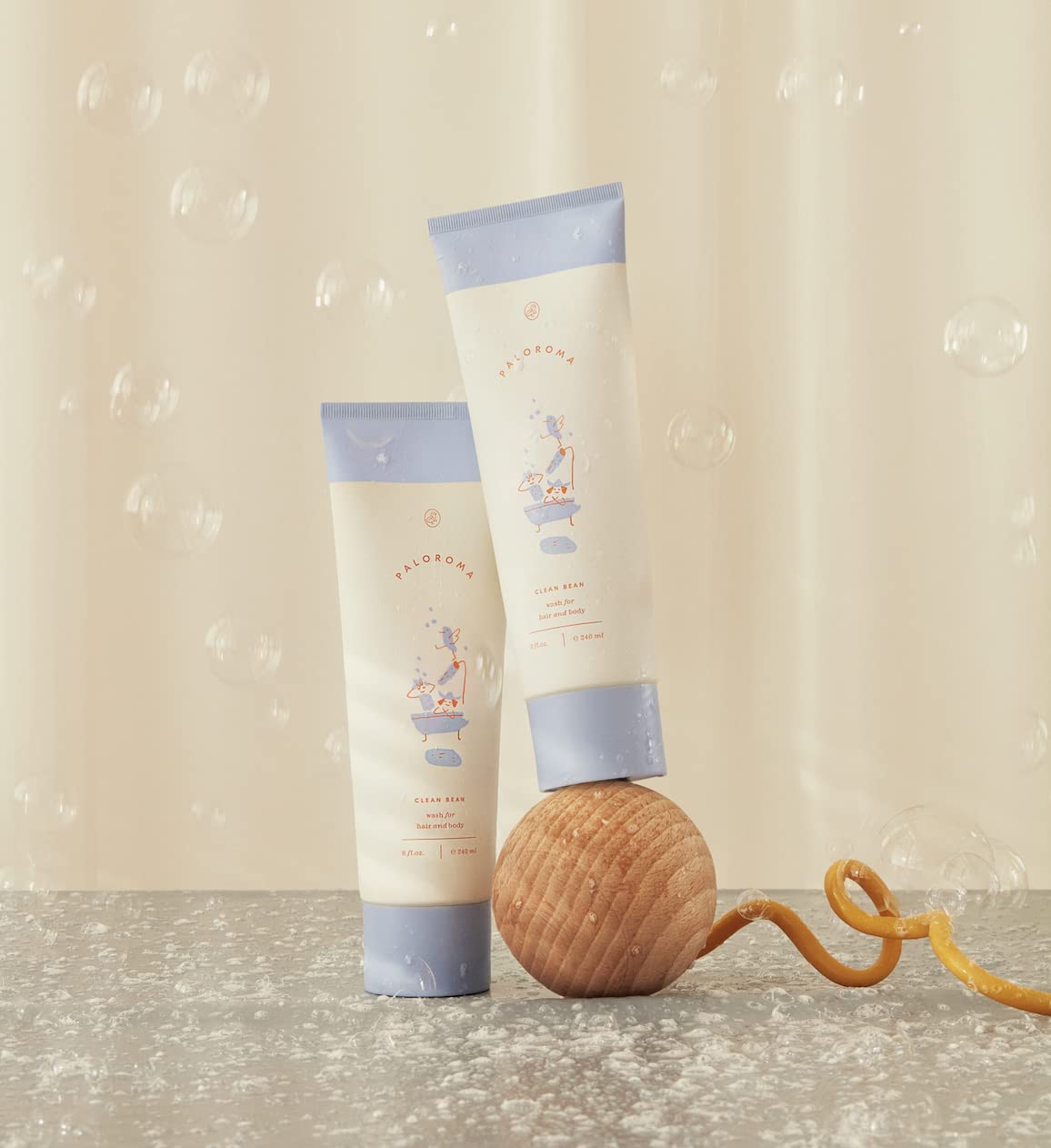 Paloroma Clean Bean wash for hair and body (Baby & Kids) Non-Toxic, Fragrance-Free