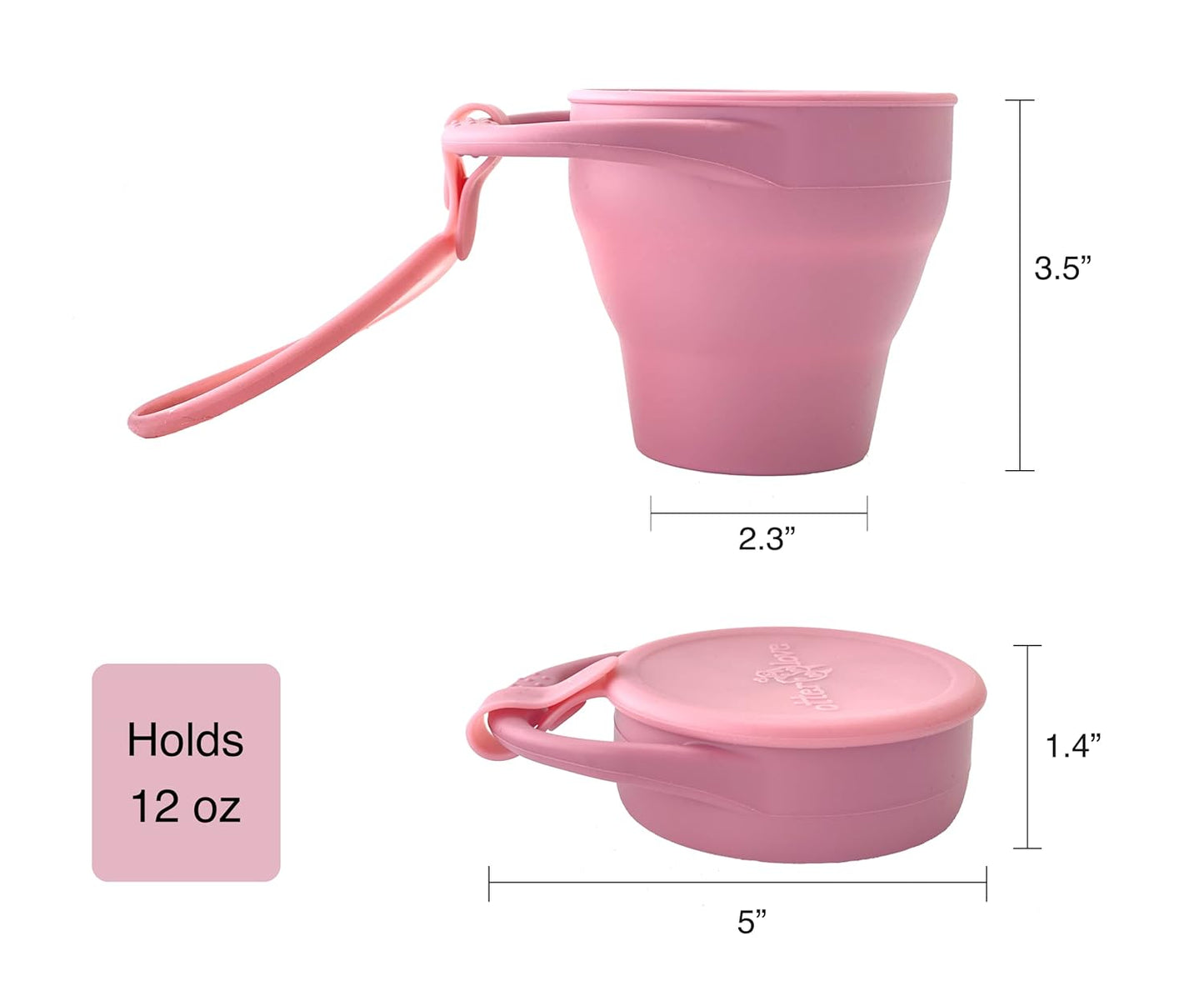 otterlove Collapsable Silicone Snack Container With Attachable Lid | 100% Pure LFGB Platinum Silicone with No Fillers | Snack Cup (Single - Woodchuck)