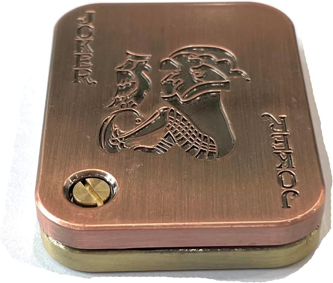 Metal Poker Fidget Slider EDC Adult Fidget Toys ADHD Autism Sensory Toys Anxiety Stress Relief Toys Office Desk Toys Gifts for Boyfriend and Father (Joker)