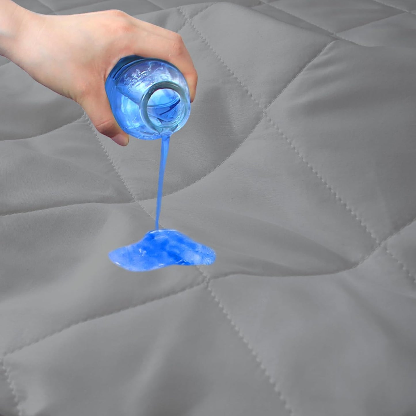 Pack and Play Sheets Fitted Waterproof Pack and Play Mattress Protector Pad Cover 2 Pack Gray Quilted 39" x 27"