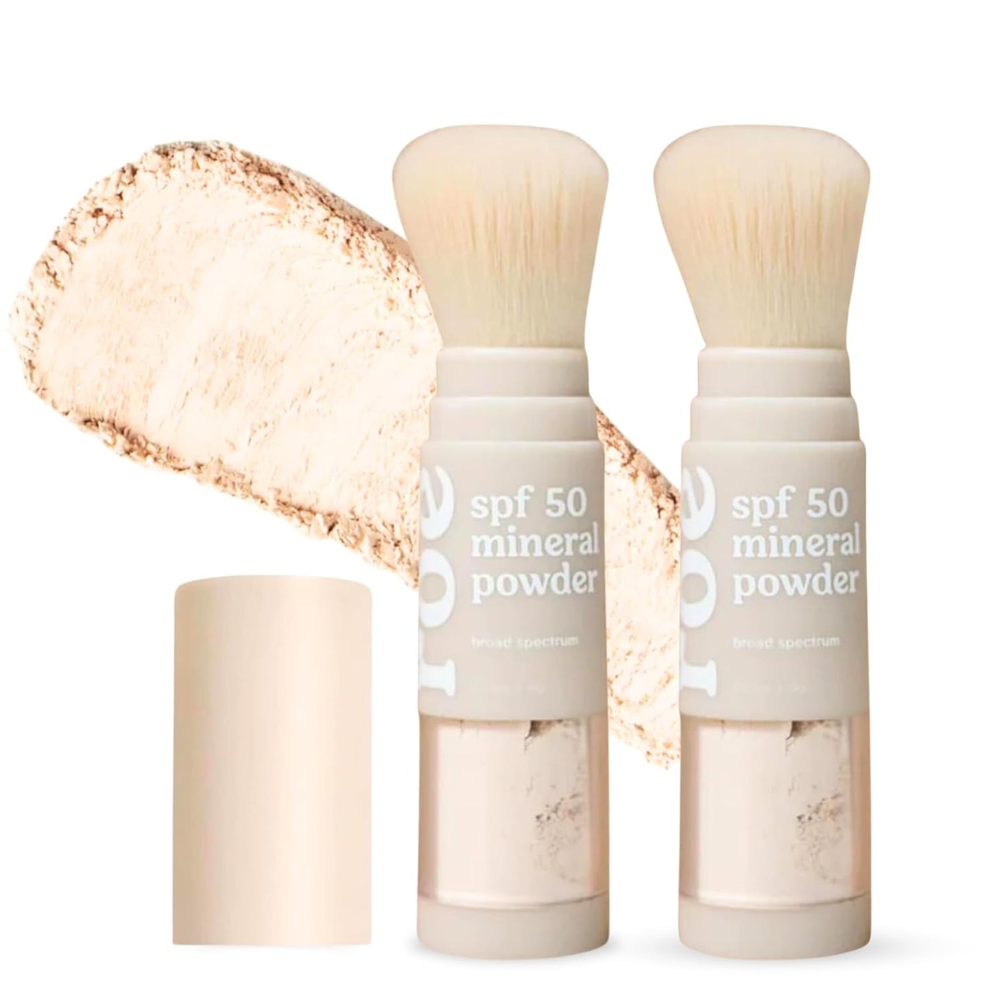 Roe Wellness- Kids SPF 50 Brush On Mineral Sunscreen Powder EWG Certified, Non-Toxic, Reef-Friendly, Easy to Apply for Kids, Babies & Parents (2Pack)