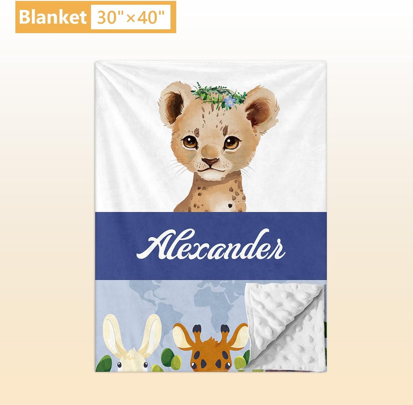 Personalized Baby Crib Bedding Set, 5 Pcs Custom Name Nursery Bedding Set, Deep Blue Leopard Baby Bedding Set for Boys, Double Layer Baby Crib Sets, Customized Gifts for Toddlers Kids Infants