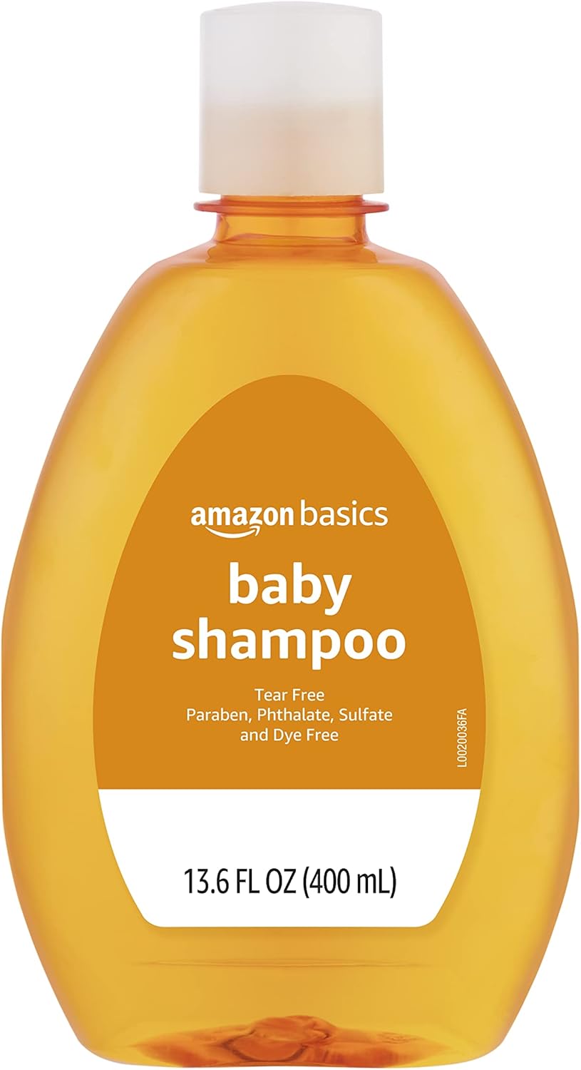 Amazon Basics Tear-Free Baby Shampoo, 13.6 Fluid Ounce, 4-Pack (Previously Solimo)