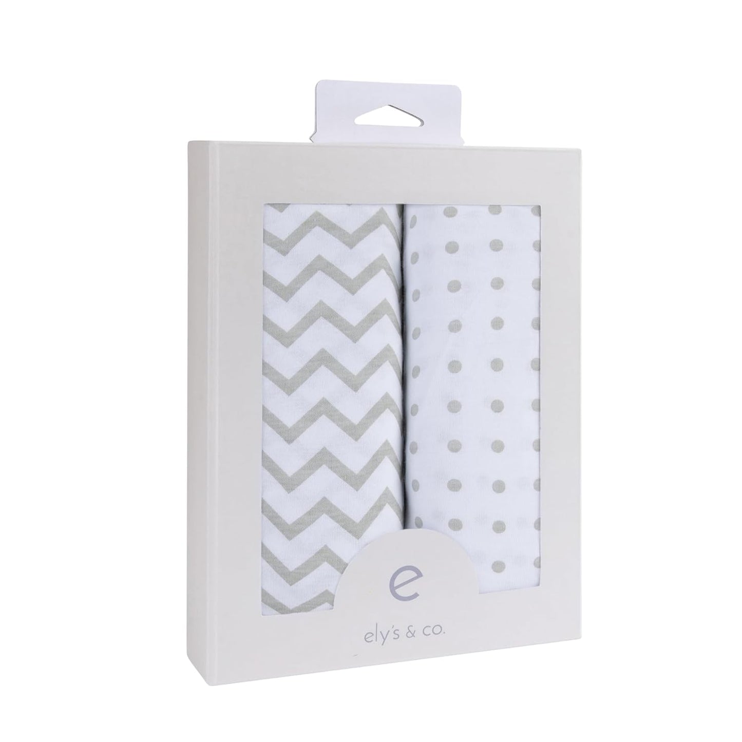 Changing Pad Cover 2 Pack - Baby Changing Pad Cover with 100% Jersey Cotton - Changing Pad Covers for Girls and Boys, Newborn Essentials (Grey Chevron and Polka Dots)