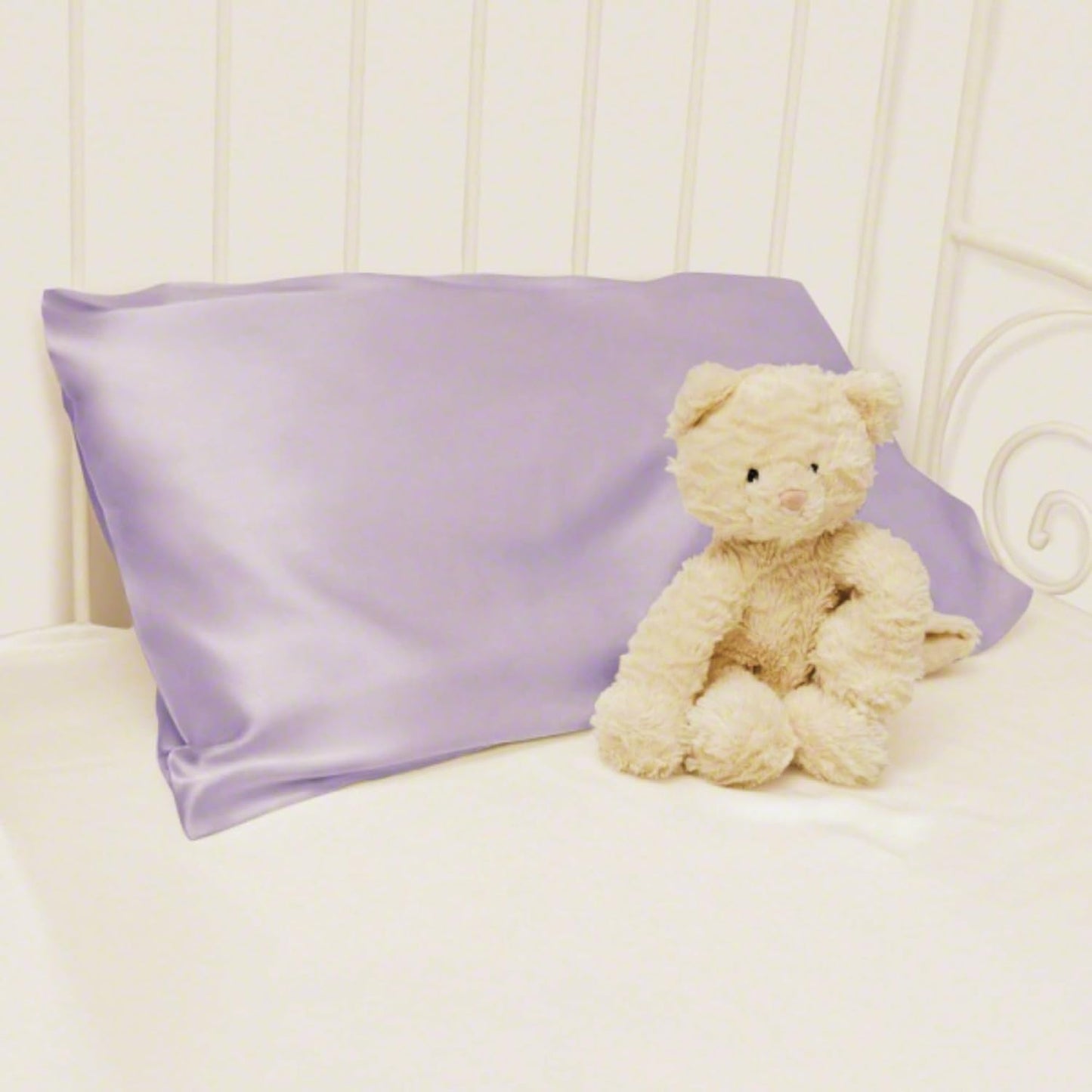 Organic Silk Baby Pillowcase with Zipper, Small 10"x13" Pillow Cover for Boys & Girls, Ideal for Bed & Travel, Soft for Kids Hair & Skin, Hypoallergenic Pillowcases for Toddlers (Mauve Plum)