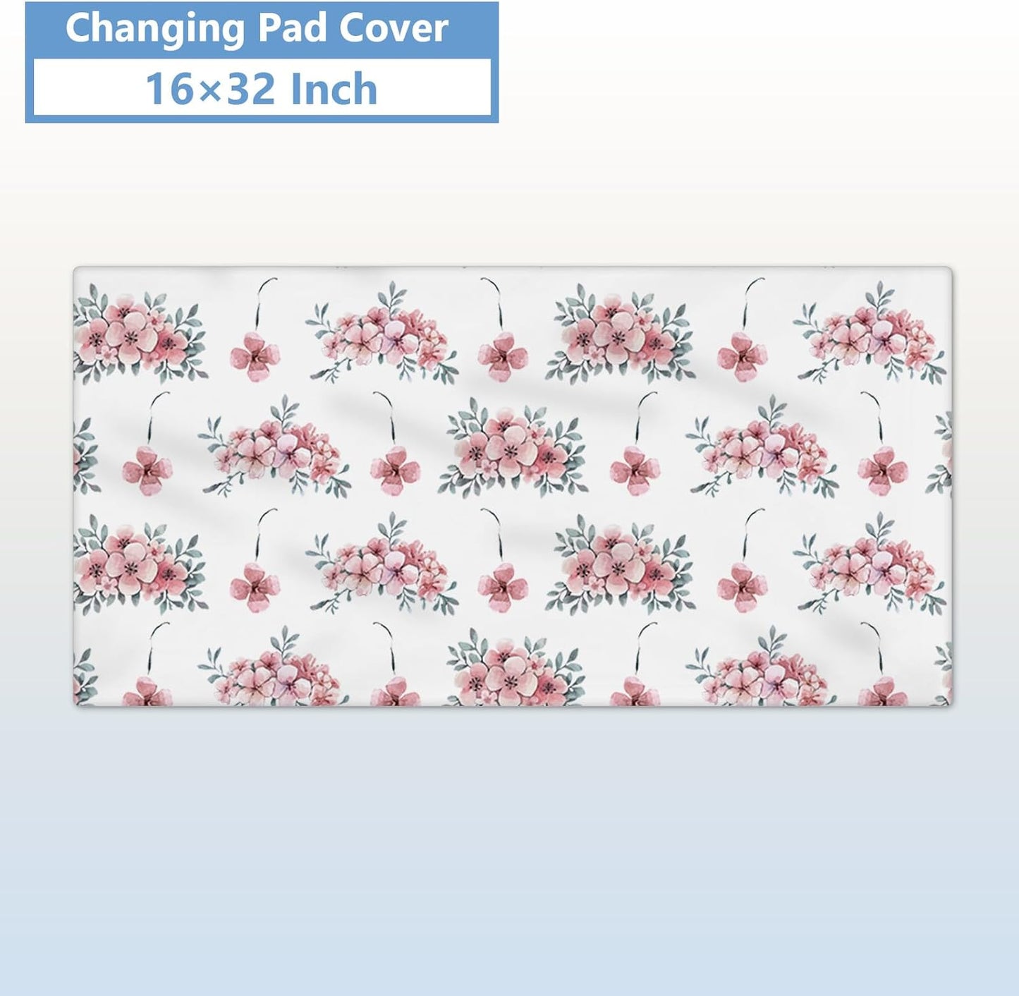 Personalized Nursery Bedding Set, 5 Pcs Custom Crib Sets, Soft Baby Girl Set with Name, Double Layer Elephant Infant Bedding Set Customized Gifts for Toddlers