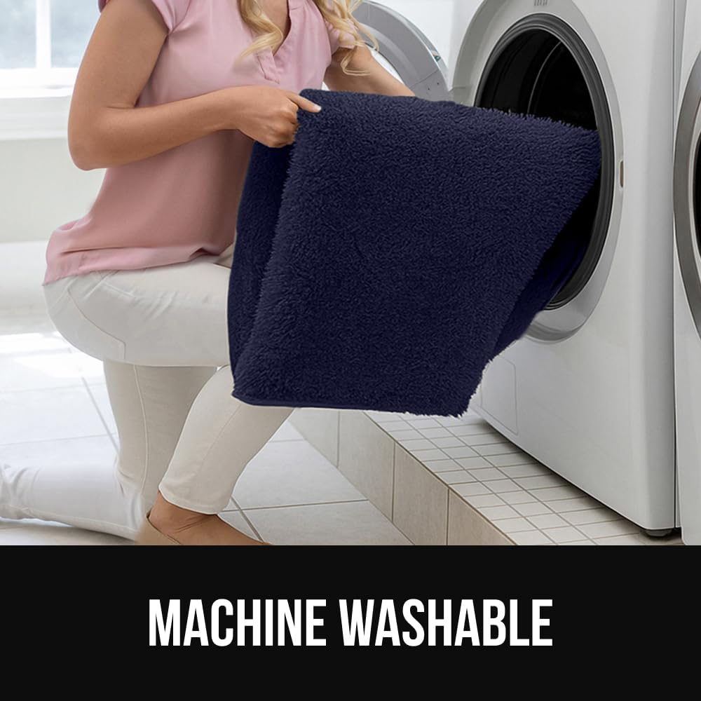 GORILLA GRIP Ultra Soft Washable Area Rug, Stain and Slip Resistant Plush Thick Carpet for Bedroom Living Room, No Shed Floor Rugs, Pet Friendly, Dorm Essentials, Kids Nursery Home Decor 4x6 Navy Blue