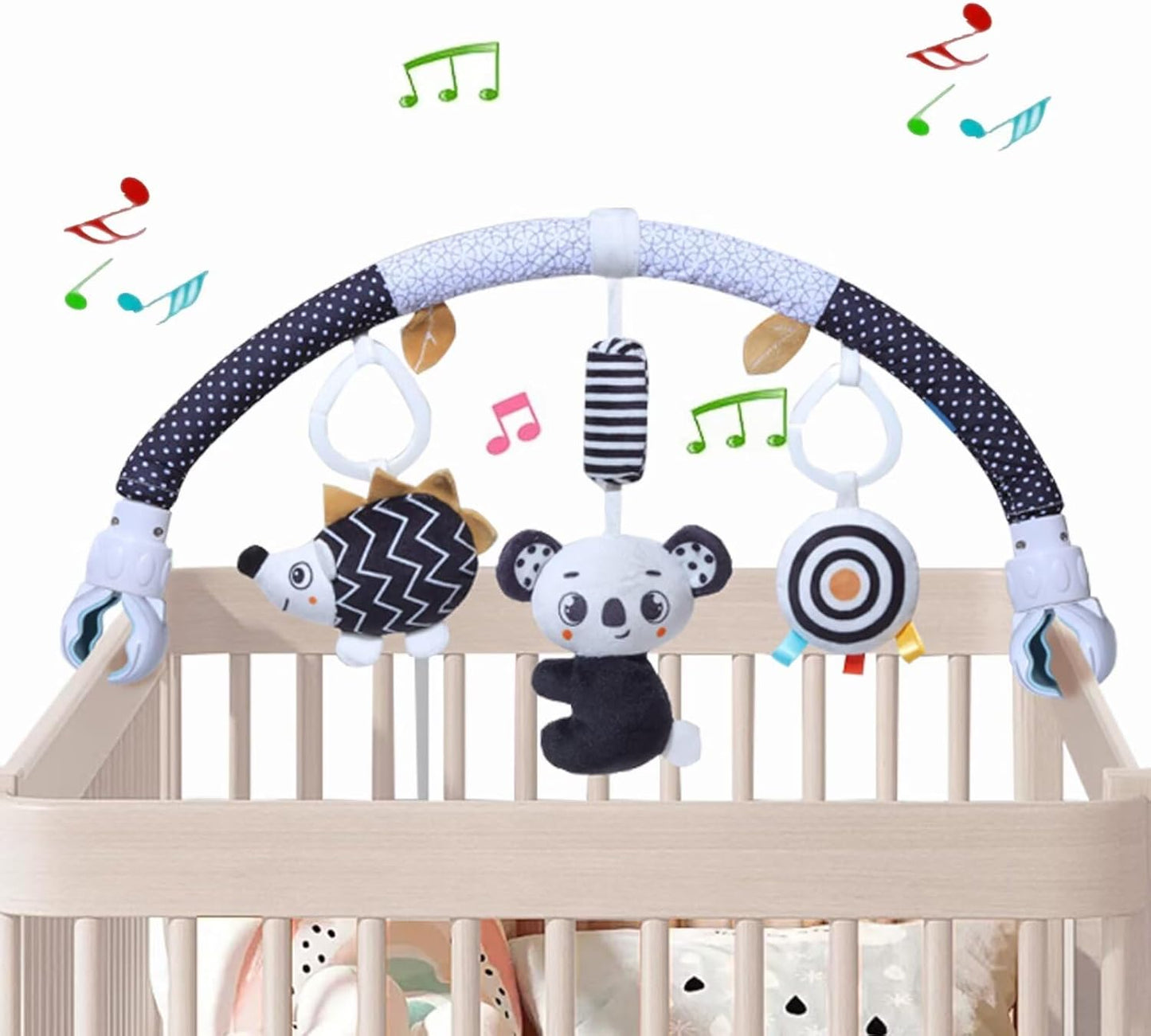 Pau1Hami1ton Baby Stroller Arch Toys, Car Seat Toys,Bouncer Toy Bar/Mobile for Bassinet,Adjustable Baby Hanging Toys Fit for Crib Bed,Stroller,Car Seat.S-19(Koala)