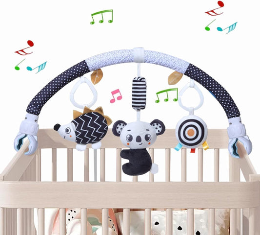 Pau1Hami1ton Baby Stroller Arch Toys, Car Seat Toys,Bouncer Toy Bar/Mobile for Bassinet,Adjustable Baby Hanging Toys Fit for Crib Bed,Stroller,Car Seat.S-19(Koala)