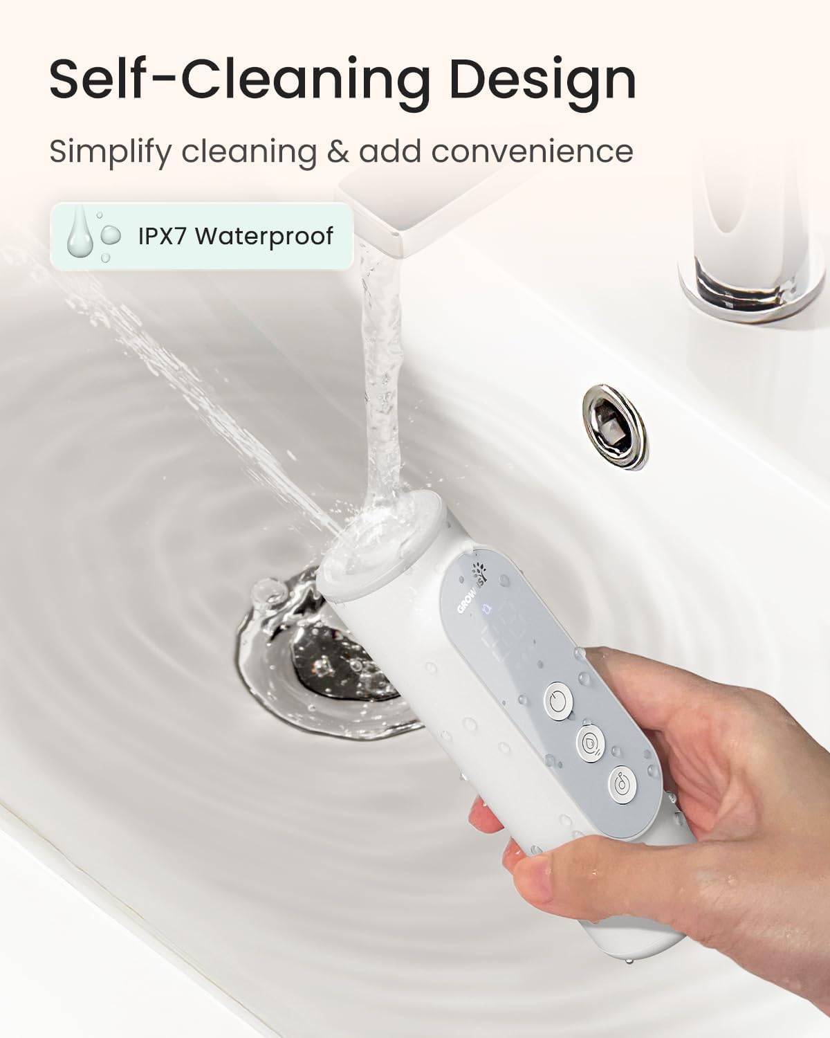 GROWNSY Nasal Aspirator for Baby, Upgraded 5 Suction Levels Baby Nose Sucker, IPX7 Waterproof Electric Nose Suction for Baby, Booger Sucker for Toddlers with Automatic Cleaning &Music &Light Functions