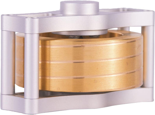 Metal Spinning Top Perpetual Motion Machine Silent Spinners Tech Gyro Desk Toys for Adult with Anxiety Exceed 30 Mins Long Lasting, Stainless Steel Desk Fidget Toy