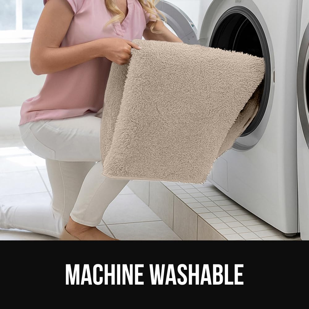 GORILLA GRIP Ultra Soft Washable Area Rug, 5x7, Stain and Slip Resistant Plush Thick Carpet for Bedroom Living Room, No Shed Floor Rugs, Pet Friendly, Dorm Essentials, Kids Nursery Home Decor, Ivory