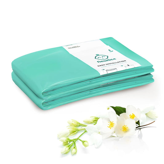 [2 Pack] Newnice Diaper Pail Refill Bags for Dekor Plus Diaper Pail, 30% Extral Thicker Diaper Genie Refills, Continuous Liners for Baby & Adult Diapers, Nursery Trash Solution
